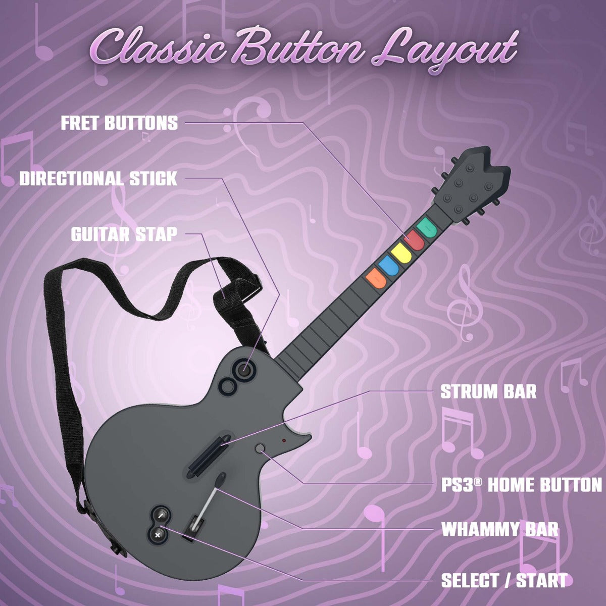 Hyper Jammer Wireless Guitar for PC/PS3