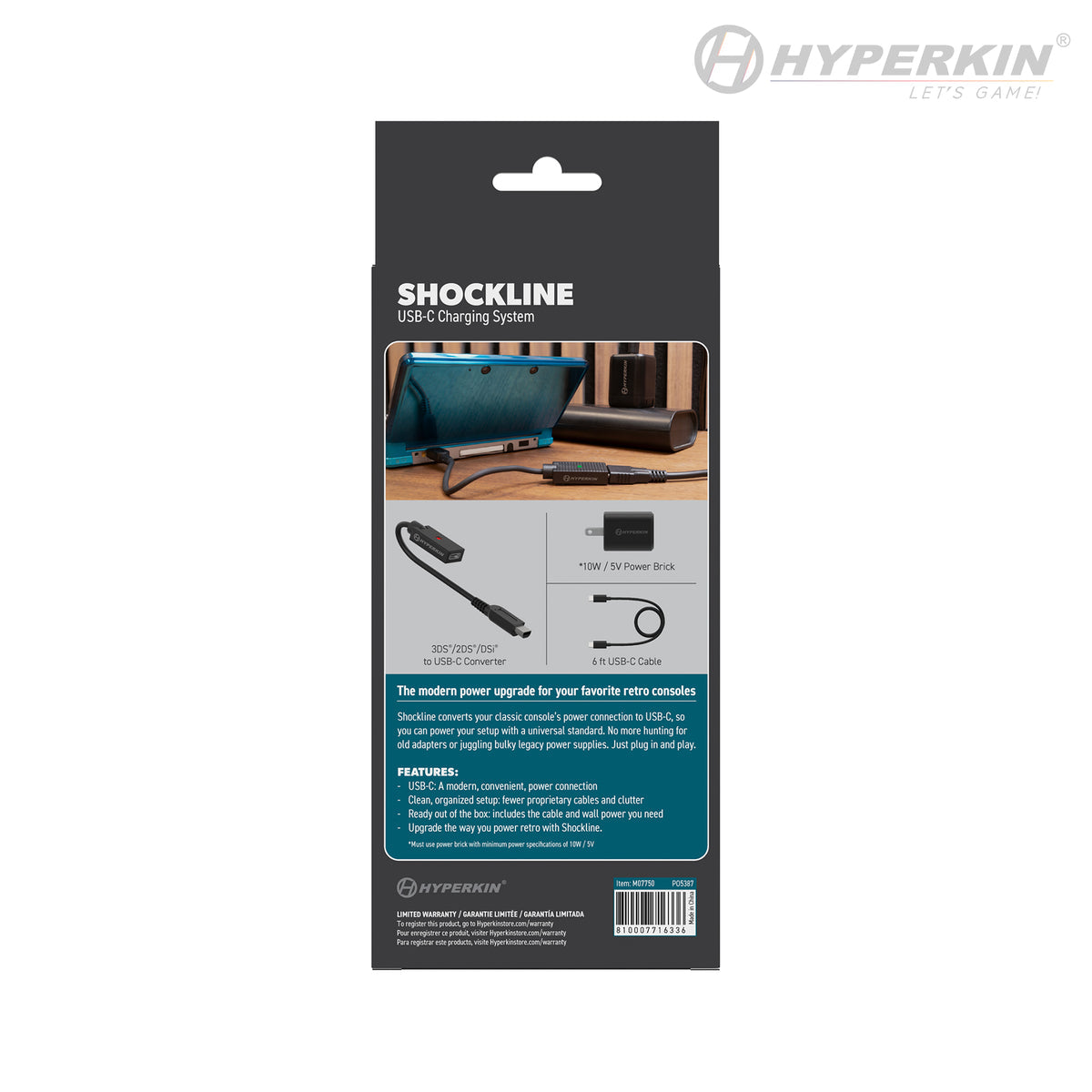 Type-C USB Power Supply for 3DS®, 2DS®, DSi®