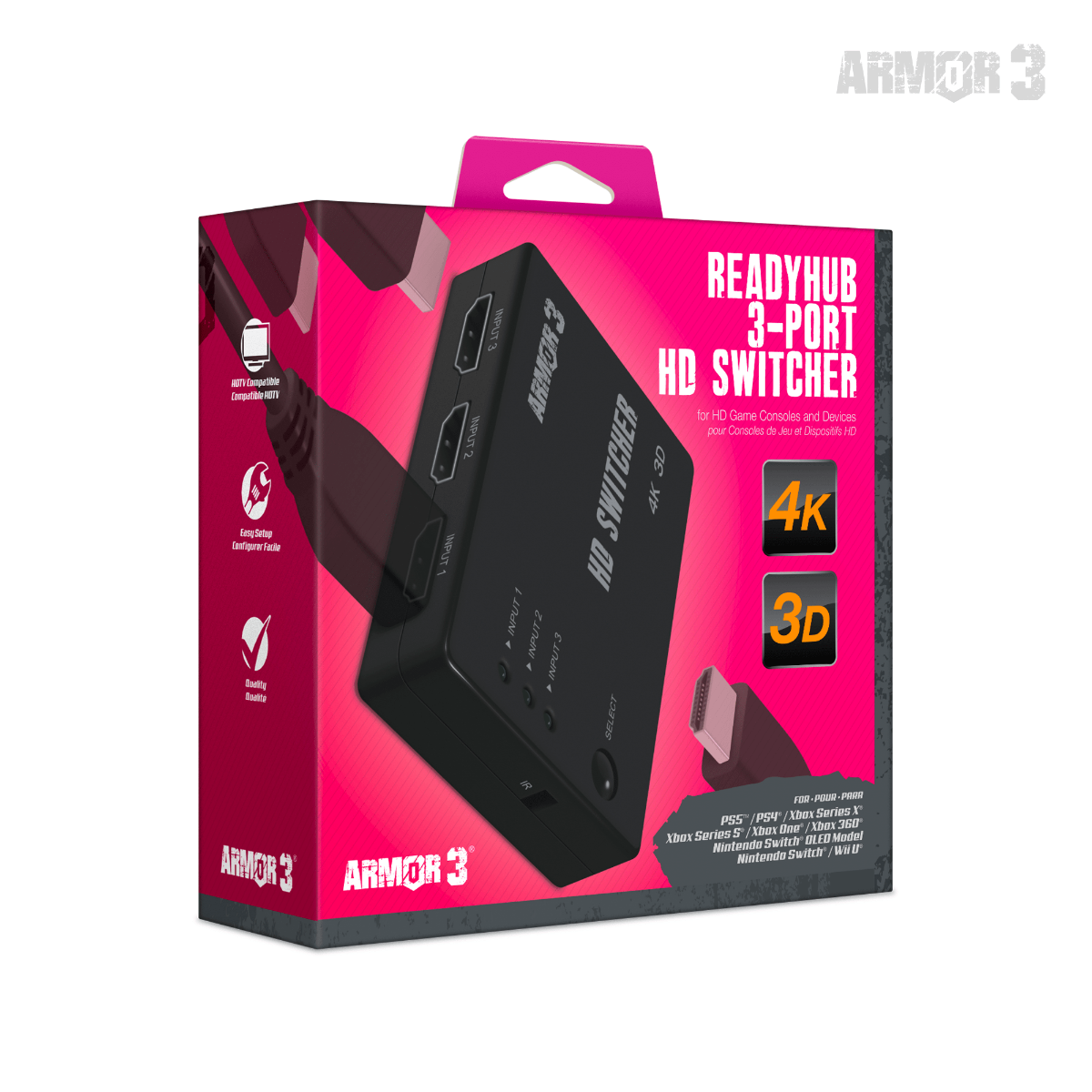 ReadyHub 3 Port HDMI Switcher