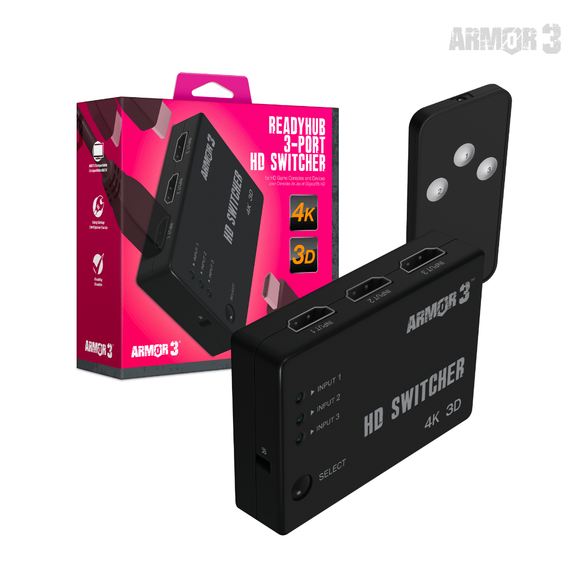 ReadyHub 3 Port HDMI Switcher