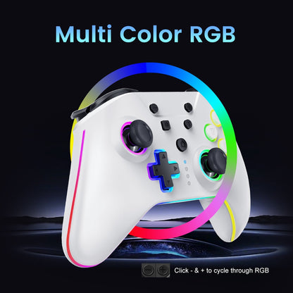 "NuRival" Wireless Hall Effect Controller for Switch (Blk/White)