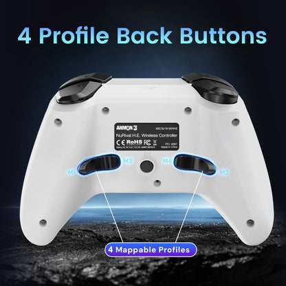 "NuRival" Wireless Hall Effect Controller for Switch (Blk/White)